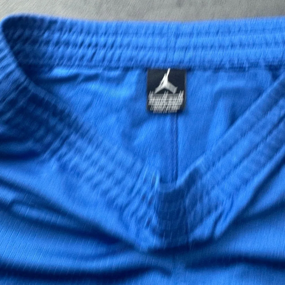 Jordan Mens Basketball Shorts Royal Blue Mesh Jumpman Athletic Gym L